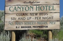 Our signs in Midas, Nevada