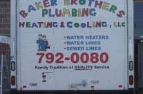 New Install of Baker Brothers Plumbing Truck