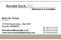 New business cards for Ron Zack
