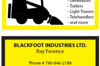 Blackfoot Industries Business Card